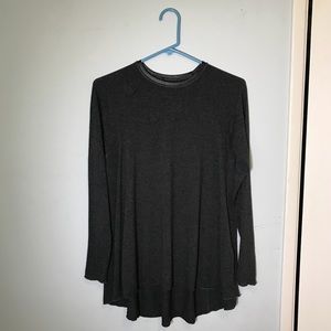Zara Long Sleeve with Faux Leather Neckline